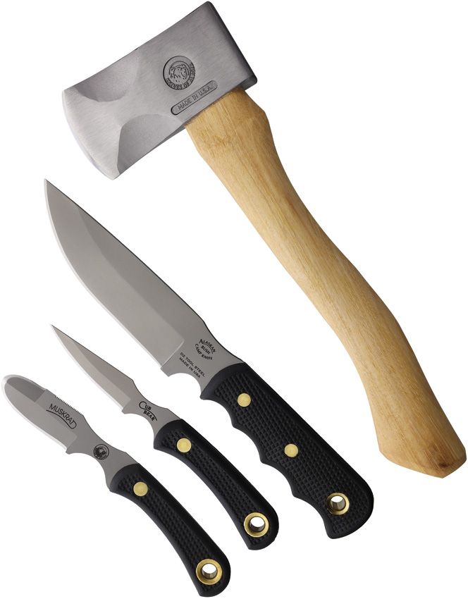 Knives of Alaska Hunter Pro Pack – 4-Piece Hunting Knife & Axe Set (KOA00250FG)