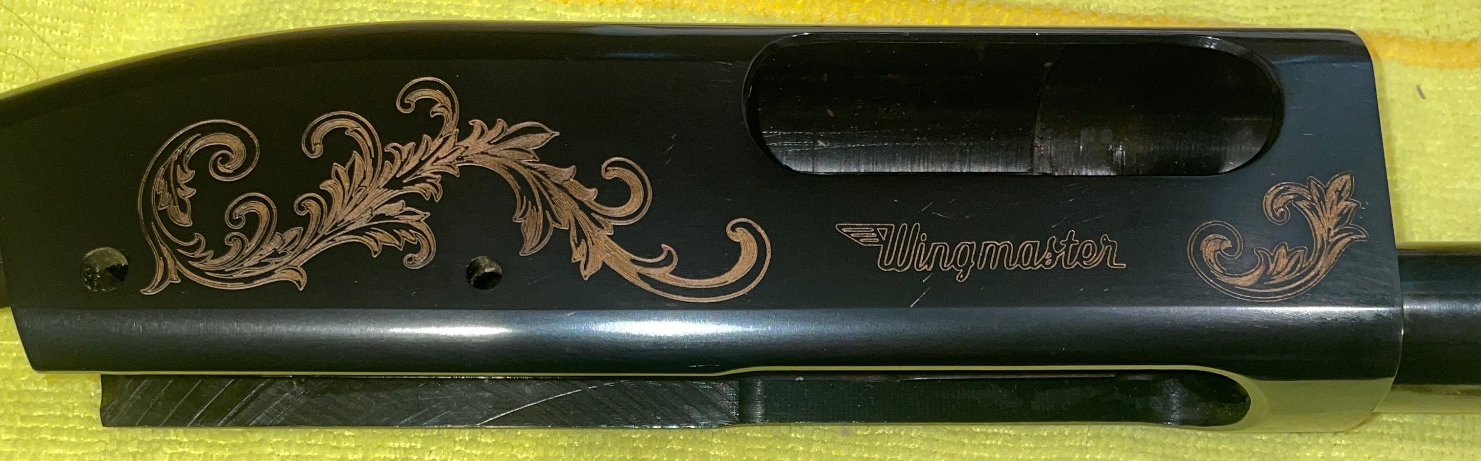 Custom Shotgun Receiver Engraving - Wildlife and Scroll Designs